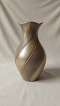 Vase céramique champagne et taupe